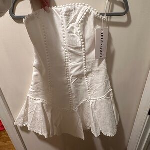 NWT White Mini Dress strapless